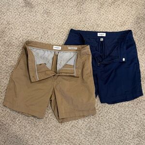 Goodfellow & Co Men's Khaki and Navy Flat Front Shorts Bundle